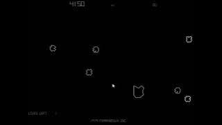 Asteroids vector graphics running in custom C engine